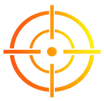 Target and crosshair icon representing results-driven web design and SEO strategy for business growth.
