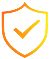 Shield checkmark icon representing secure website design, trust, and professional web development standards.